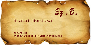Szalai Boriska névjegykártya