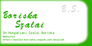 boriska szalai business card